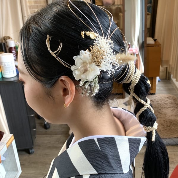 袴着付けヘアーセット