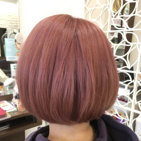 ミニボブ×肌映えアッシュピンク|Sorte