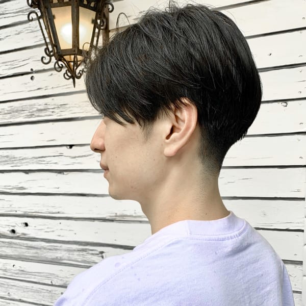 【メンズ】ビジネス刈り上げマッシュ