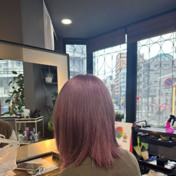 【くすみピンクウルフ】