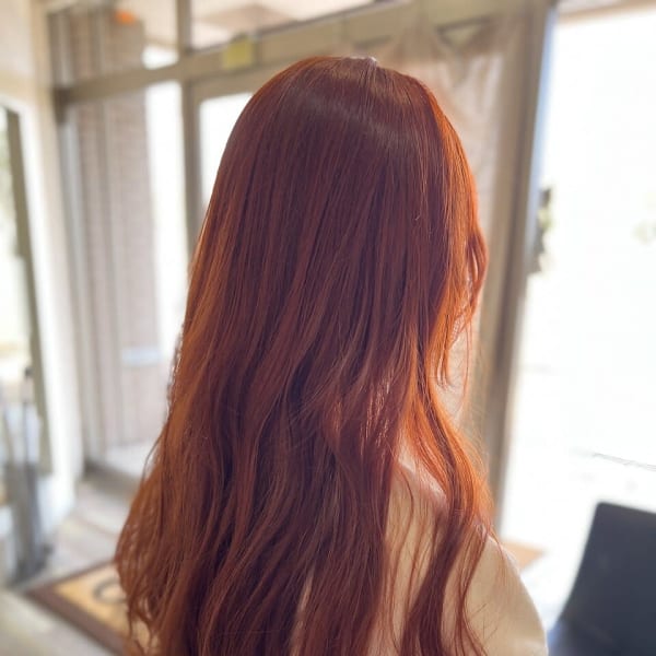 ブリーチなし！アプリコットオレンジ☆