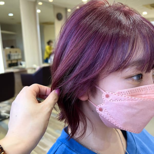 外ハネボブ×pink|reve by first