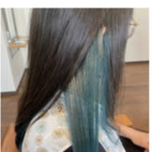 ◆インナーカラー/グリーンカラー/ケアブリーチ/ケラスターゼ|【全席個室サロン】NUMBER 天王寺【ナンバー】