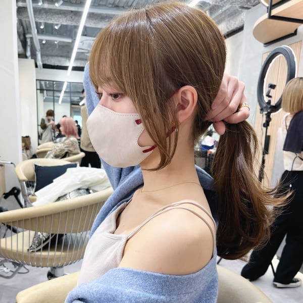 韓国顔まわり前髪シースルーレイヤーカットくびれ巻き【浦和】
