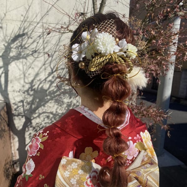 成人式ヘアセット人気☆ダウン玉ねぎヘア