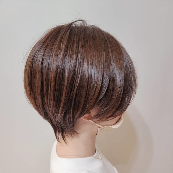 丸みがかわいい簡単ショートボブ