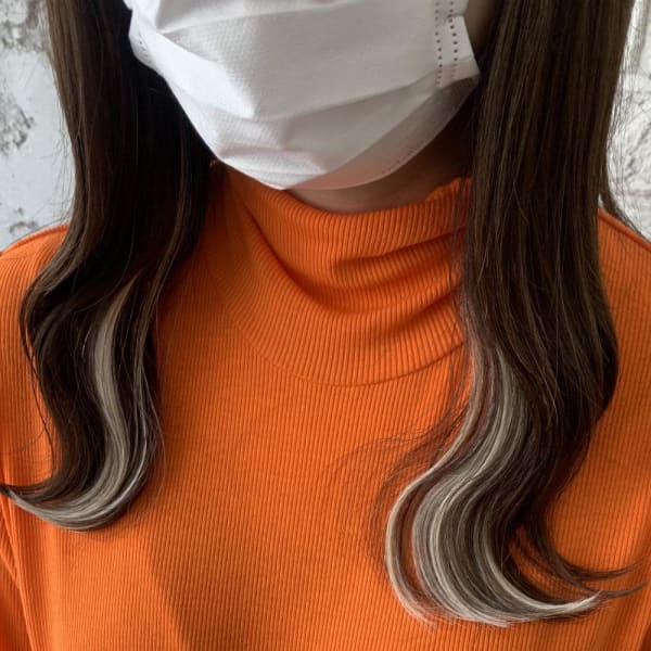 イヤリングカラー エクステ ホワイト6026