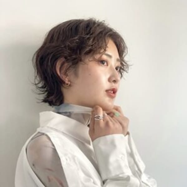 ショートウルフ×パーマ