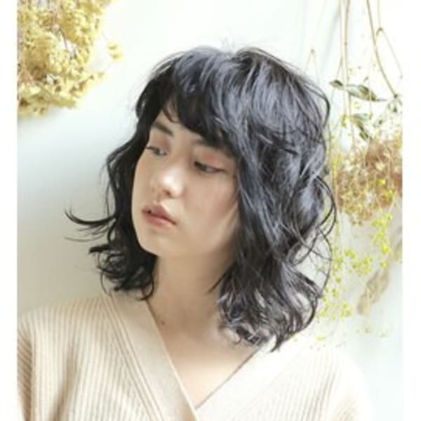 ボヘミアンボブ×ボブパーマ×アッシュブラック