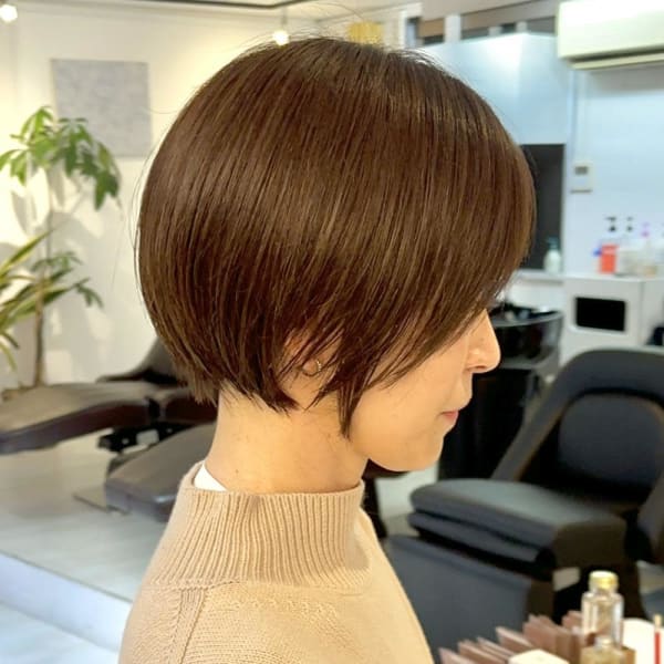 大人可愛い/前下がりショートボブ/マニッシュショート