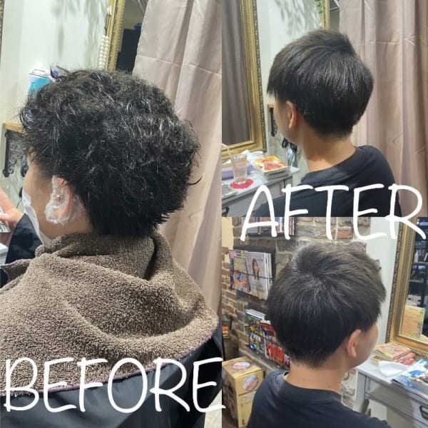 自然なメンズの縮毛矯正