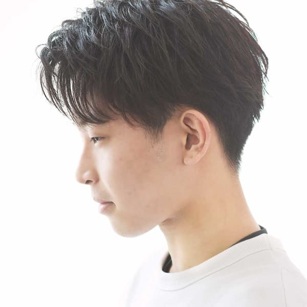 ビジネスカジュアル アップバングショート