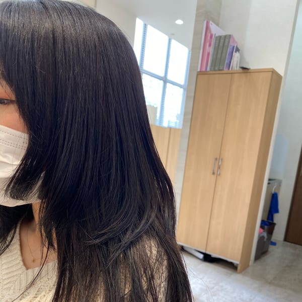 ウルフ/ロング/ロングレイヤー/段差/ナチュラル/オトナ可愛