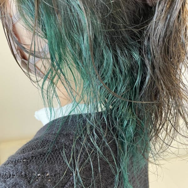 インナーカラー グリーン！