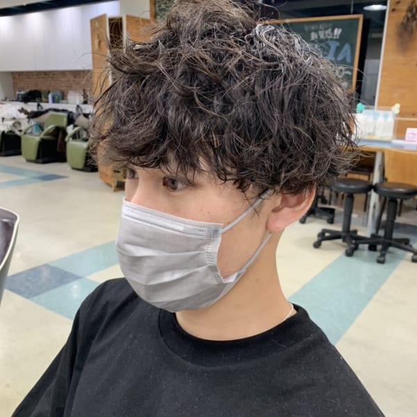 メンズ　スパイラルパーマ