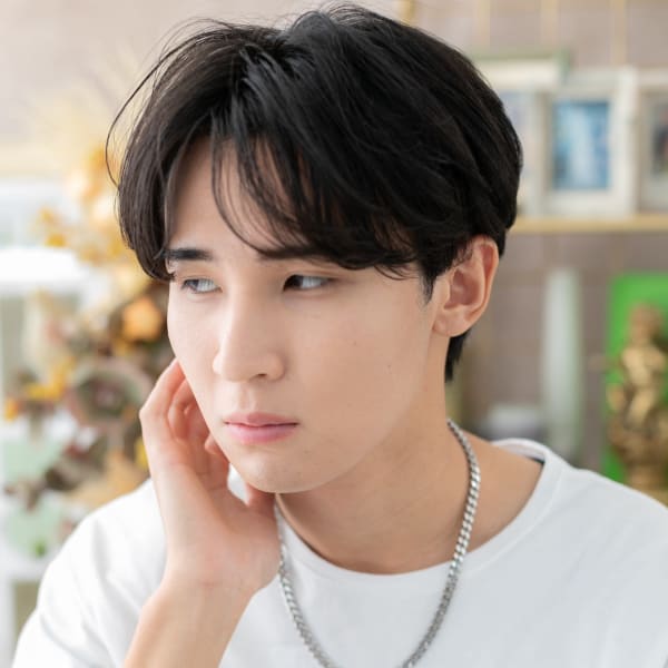 くせ毛風ニュアンスパーマショートマッシュ　ダークグレージュ|COVER HAIR bliss【カバーヘア ブリス】上尾/上尾西口店