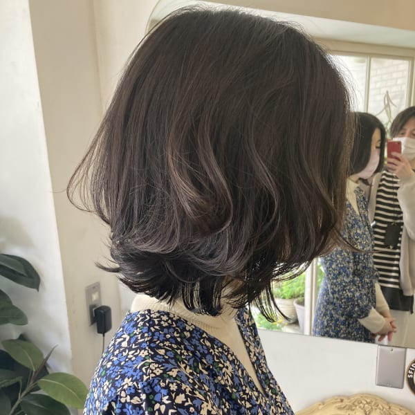ワンカールで作る外ハネふんわりボブ伸ばし途中の方にオススメ