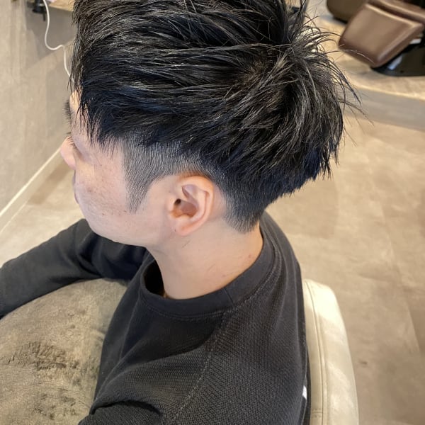 ツーブロックショート