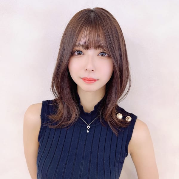 【丸顔カバー/簡単スタイリング/小顔/くびれミディ