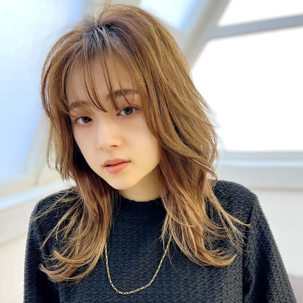 外ハネ×シースルーミディアム|charites