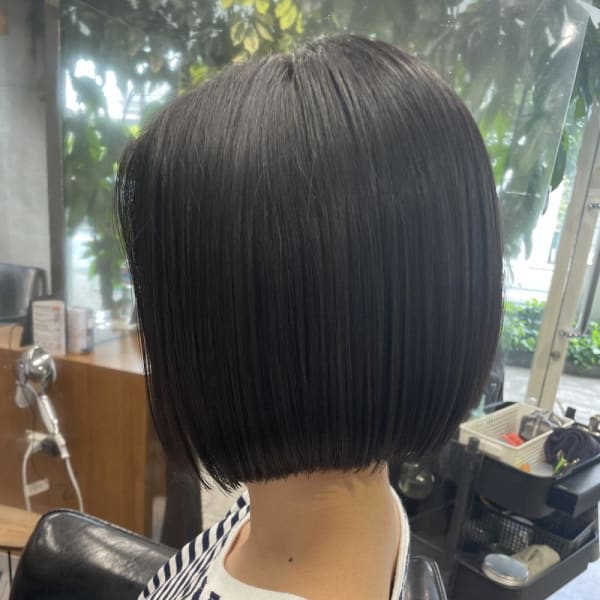 グレージュカラー/ボブウルフ/黒髪/ココアベージュ|shell吉祥寺【白髪ぼかし/ハイライト/髪質改善/縮毛矯正/ショート】