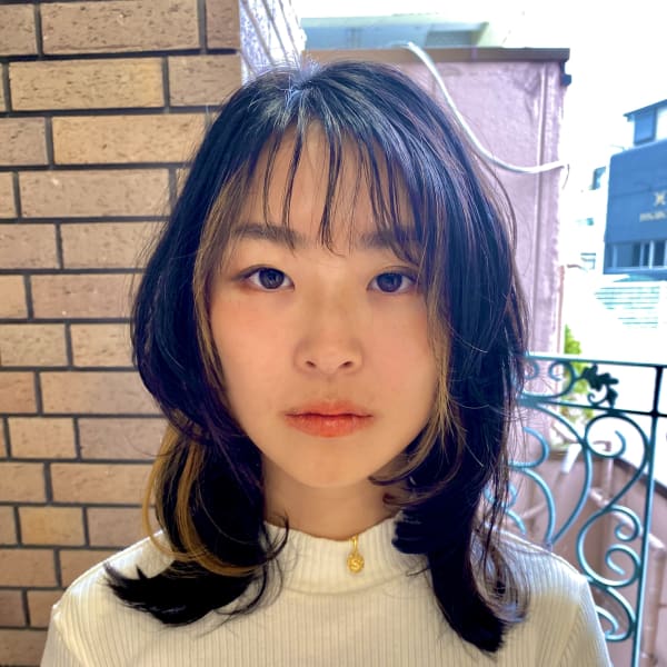 ロングハイレイヤーウルフカット　レディース