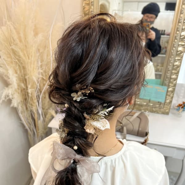 ガーリー編みおろし|HAIR SET SALON Achieve 三宮