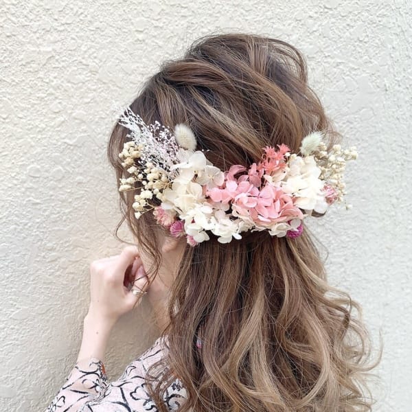 ゆるふわハーフアップ