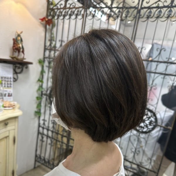 乾かすだけでまとまる！丸みボブ