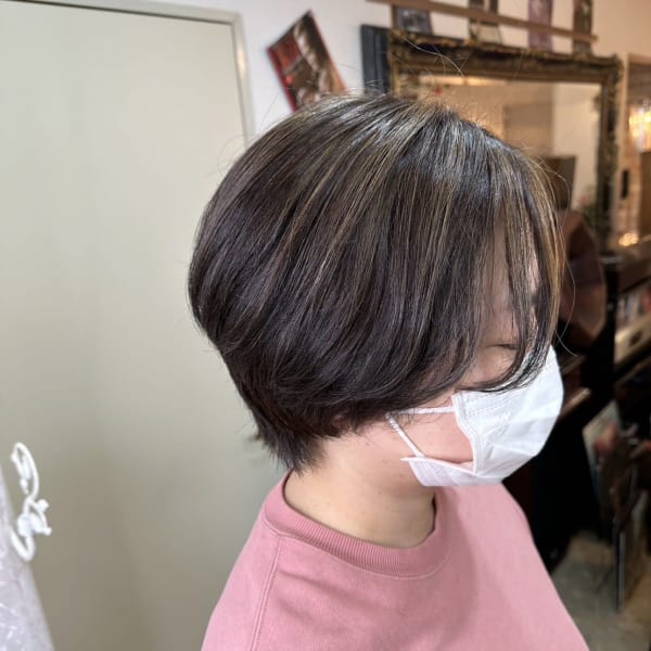 透明感ハイライト×美フォルムショート 30代40代50代
