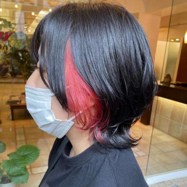 《kitin吉祥寺》インナーレッド ウルフカット