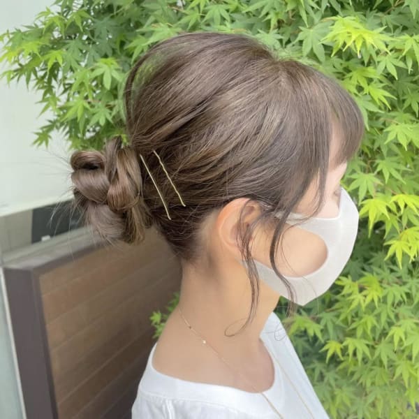 カジュアルおだんごアレンジ