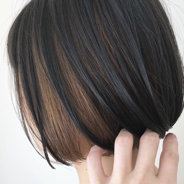 インナーカラー×ボブ