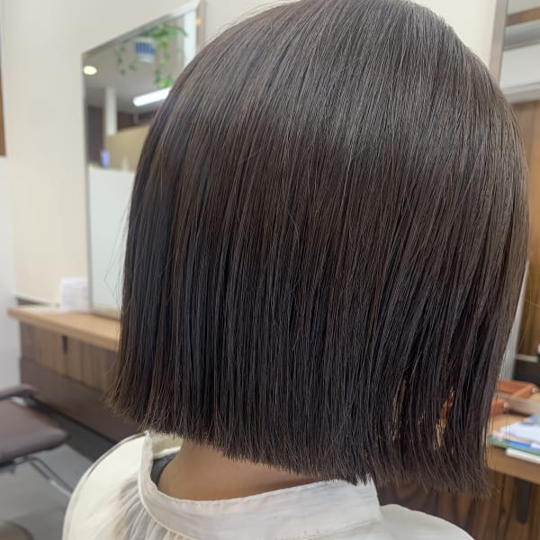 Knit hair×ミニボブ