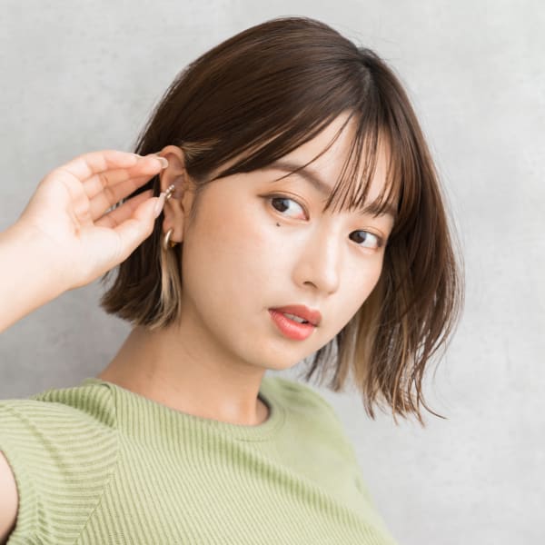 【DUNO三ノ宮】サイドインナーカラーボブ