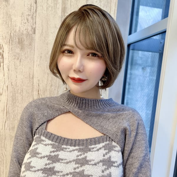 丸顔カバー/多毛解消/30代/ひし形/ショートボブ