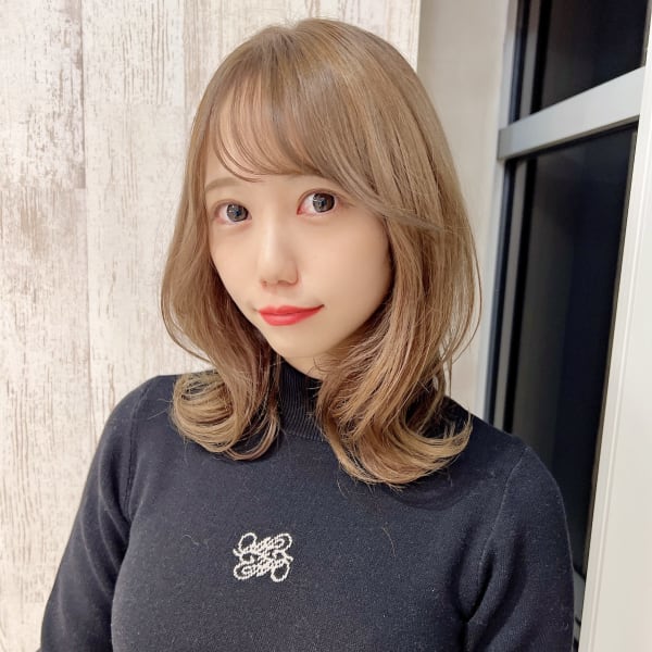 面長カバー/簡単スタイル/顔まわりレイヤーくびれヘア