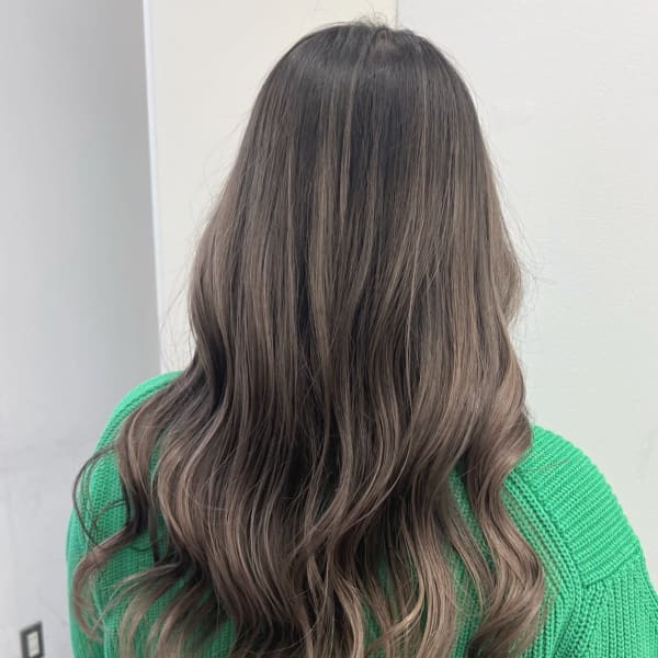 メッシュカラー/韓国マッシュ/暗めカラー/グレージュ