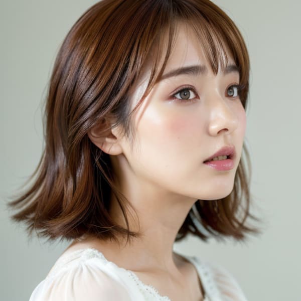 ３０歳の大人ガーリー外ハネボブ～チョコレートカラー～|【ricca】髪質改善ヘアエステサロン・横浜反町