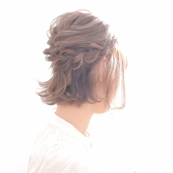 外はねハーフアップ☆