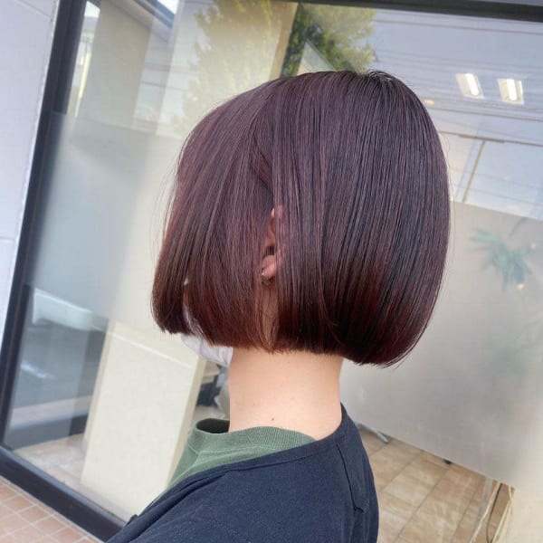 レッドブラウンカラー×ミニボブ|BENI仙台柳生店