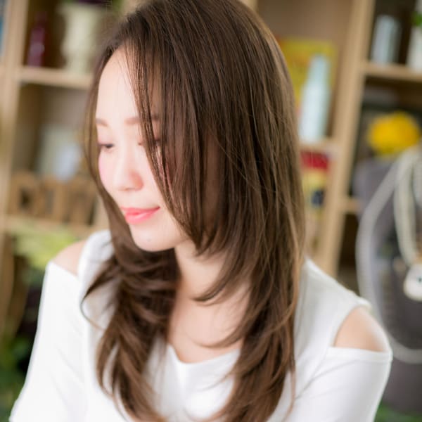 ココアブラウンハイライトカラー小顔レイヤー　レイヤーロング|COVER HAIR & SPA bliss【カバーヘア アンド スパ ブリス】浦和/浦和西口店