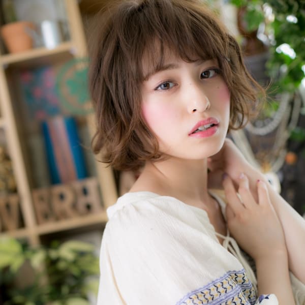 くせ毛風ニュアンスパーマ前下がり外ハネボブ　マッシュパーマ|COVER HAIR & SPA bliss【カバーヘア アンド スパ ブリス】浦和/浦和西口店