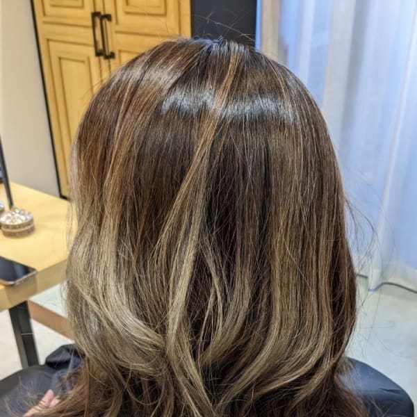 ロングレイヤー ハイライト 3Dカラー グラデーション