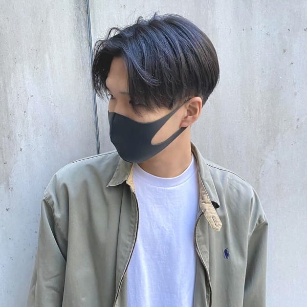 前下がりセンターパート