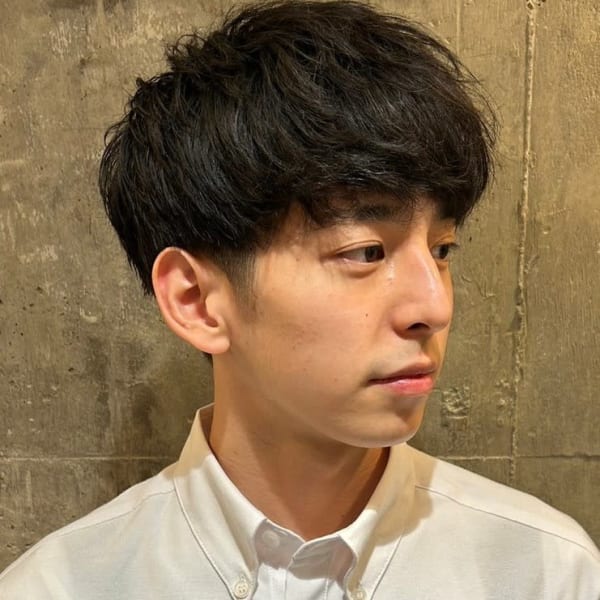 メンズカット ツーブロックマッシュ 束感ショート