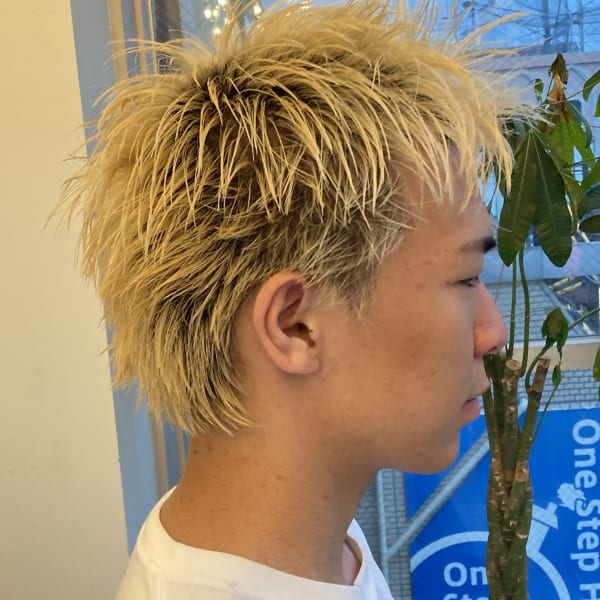 スパイキーショート 金髪 ブロンド