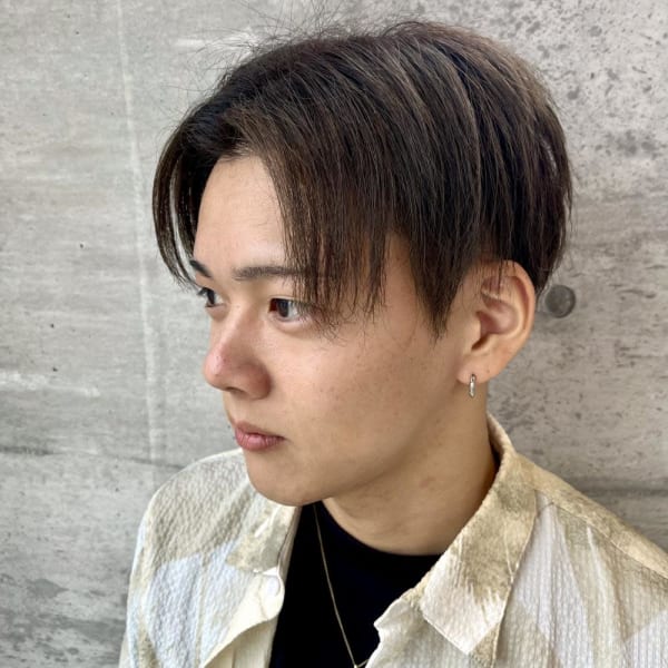 【琉希也style】前下がりセンター分け