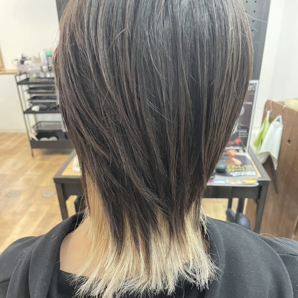 メンズウルフ×インナーカラー