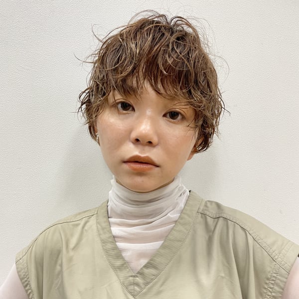 マッシュショートのニュアンスパーマ